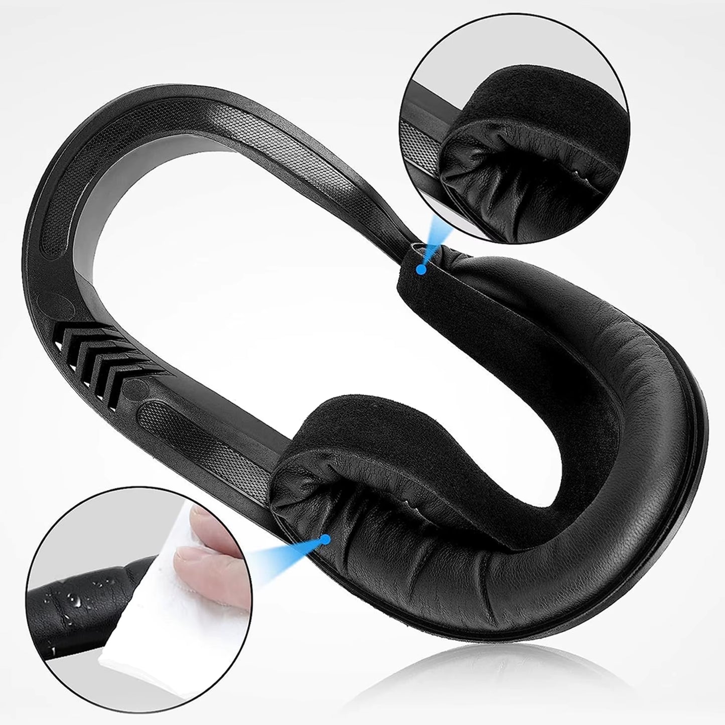 Facial Interface & Face Cover Pad for Oculus Quest 2, Sweat-Proof PU Foam Cushion - VR Accessories