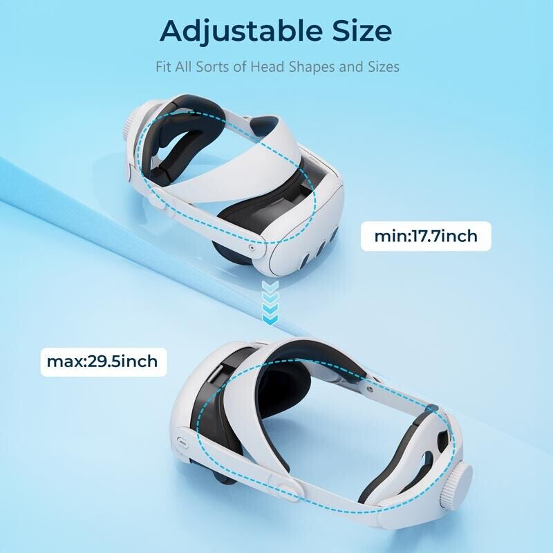 For Meta Quest 3S/3 VR Headset Adjustable Ergonomic Comfort Headband Elite Strap