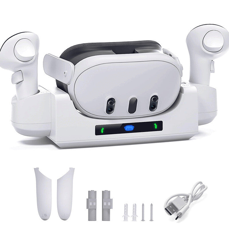 Charging Dock for Meta Quest 3 VR Headset & Controllers Accessories Storage Dock