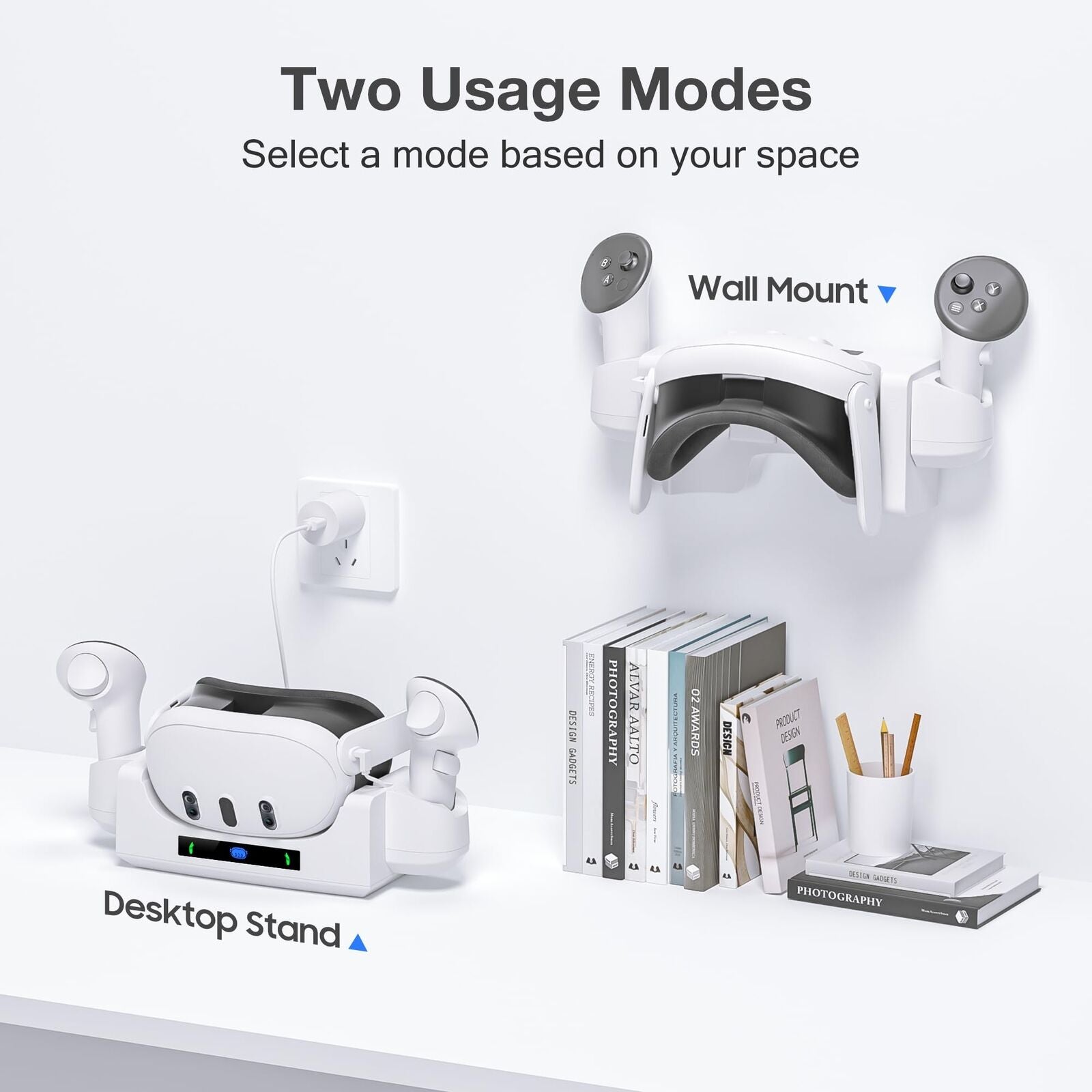 Charging Dock for Meta Quest 3 VR Headset & Controllers Accessories Storage Dock