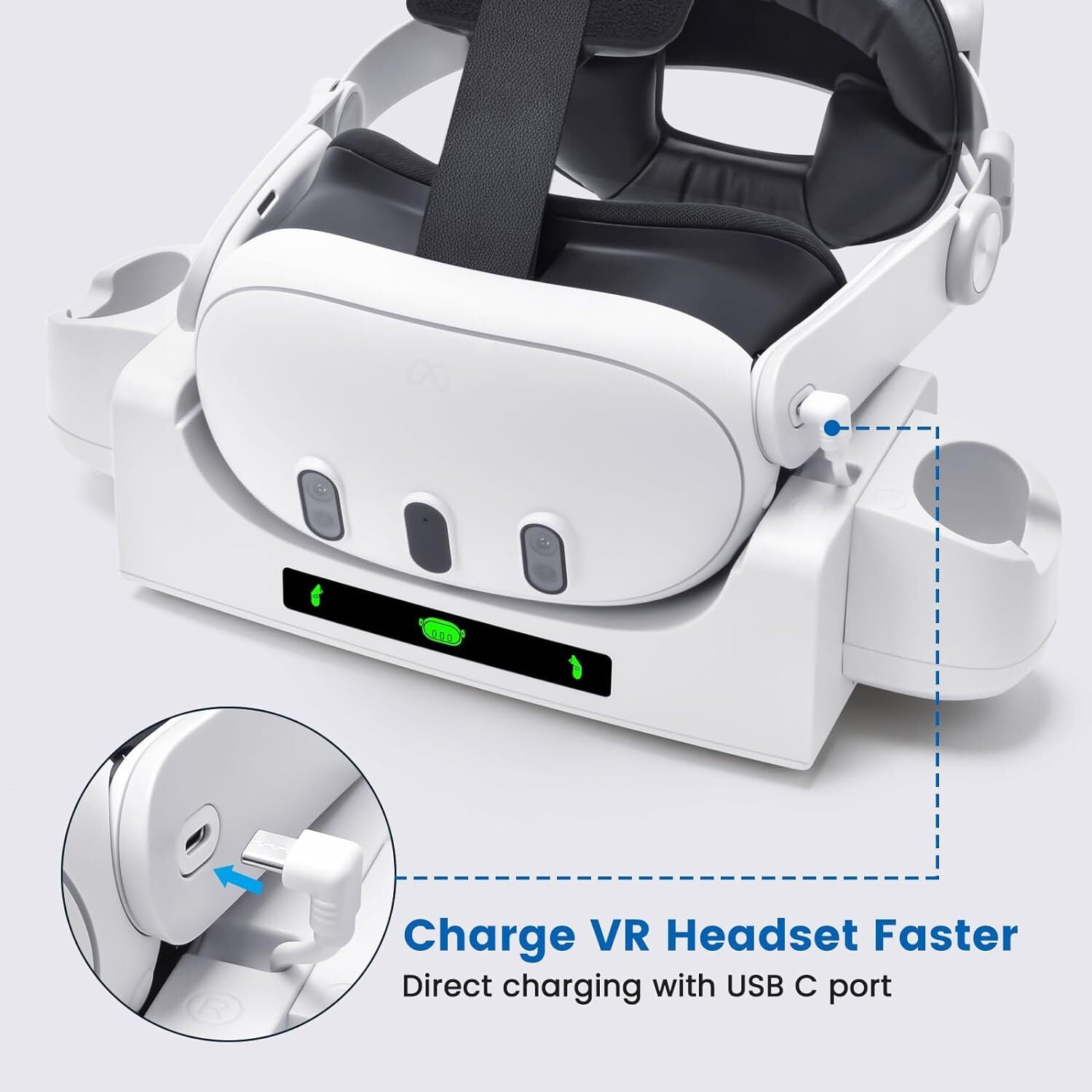 For Meta Quest 3 VR Headset Controller Accessories Quick Charging Station Dock
