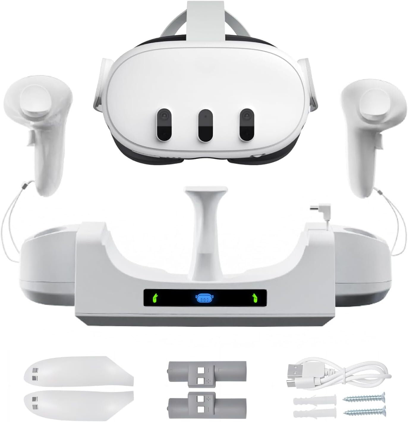 For Meta Quest 3 VR Headset Controller Accessories Quick Charging Station Dock